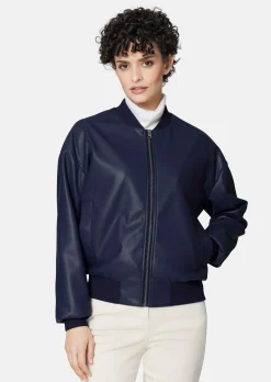 Bomberjacke in cooler Leder-Optik