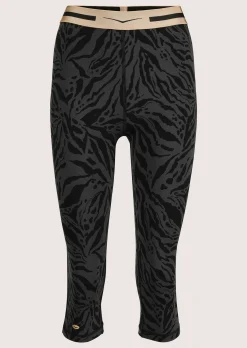 Capri-Tights mit modischem Allover-Print