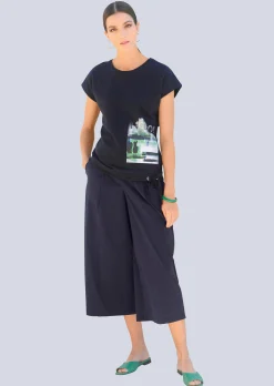 Culotte Hose mit weitem Beinverlauf