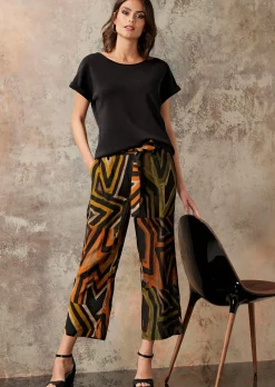 Culotte mit Ethno-Druckdessin