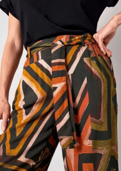 Culotte mit Ethno-Druckdessin
