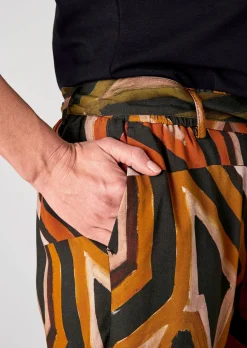 Culotte mit Ethno-Druckdessin