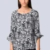 Druckbluse mit grafischem Dessin