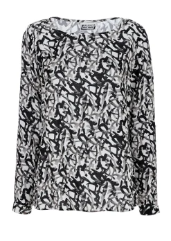 Druckbluse mit grafischem Dessin