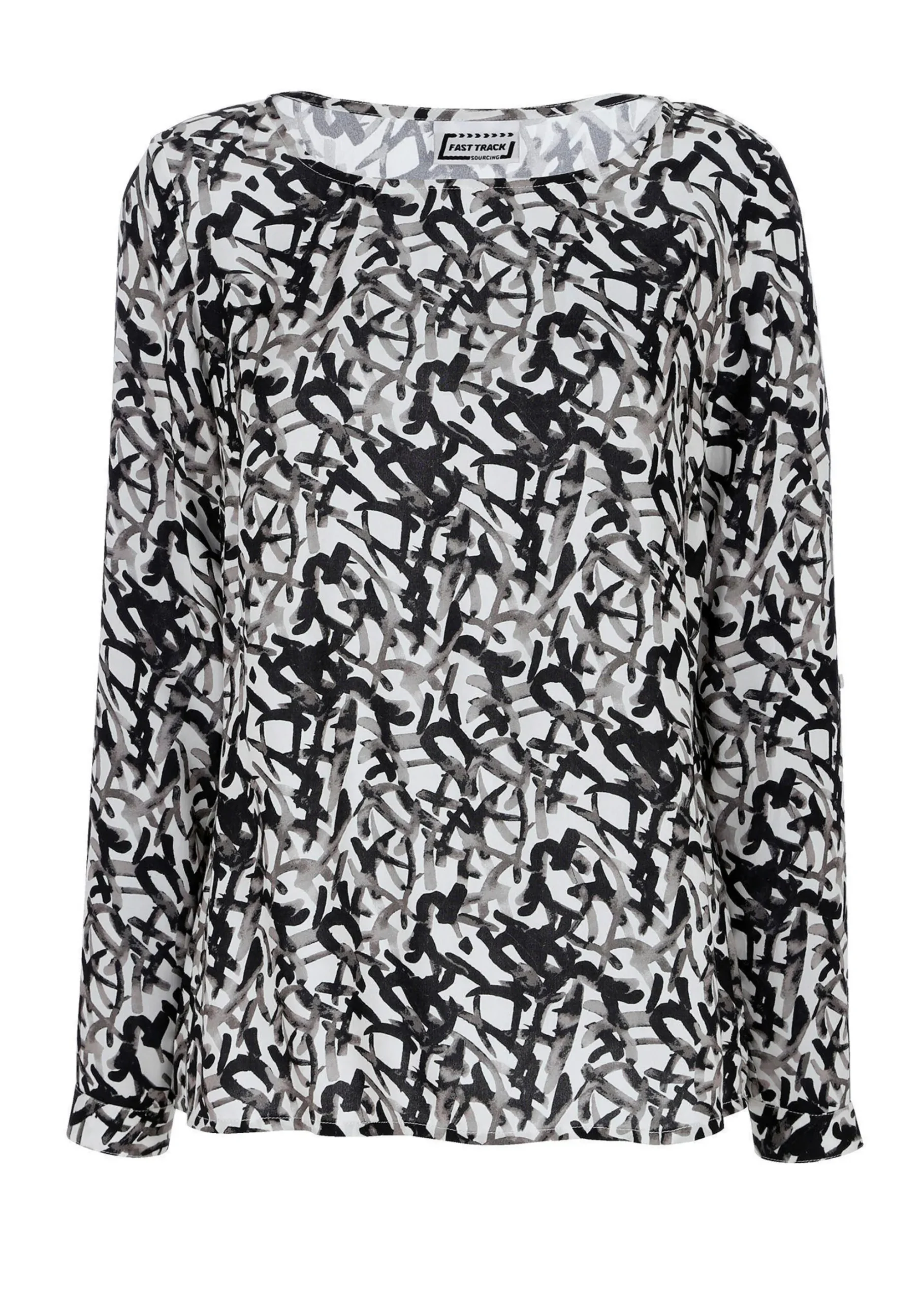 Druckbluse mit grafischem Dessin