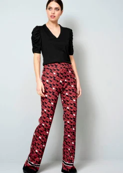 Druckhose mit Bordüre