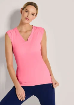 Feminines Funktionsshirt mit V-Ausschnitt
