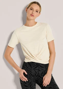 Feminines Sportshirt mit Wickeloptik