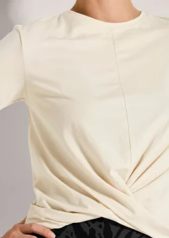 Feminines Sportshirt mit Wickeloptik