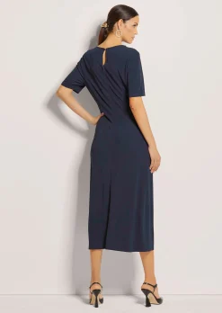 Halbarm-Kleid mit Taillenband