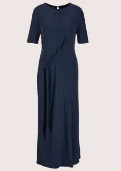 Halbarm-Kleid mit Taillenband