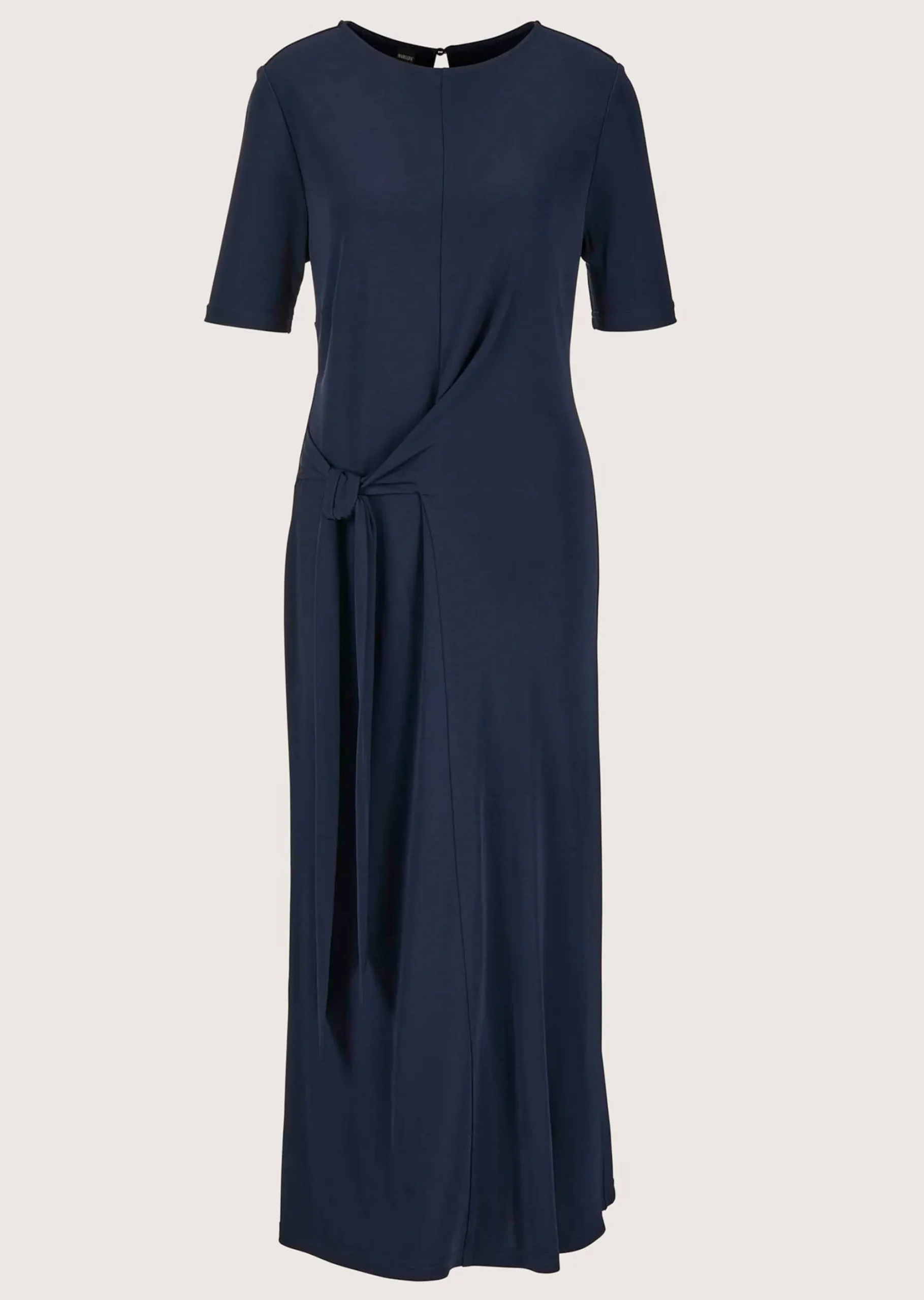 Halbarm-Kleid mit Taillenband