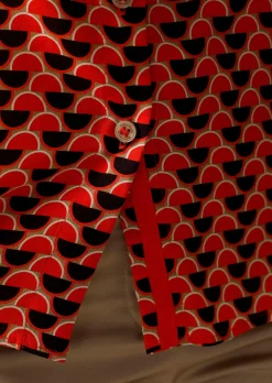 Hemdbluse in grafischem Dessin