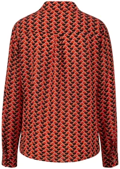 Hemdbluse in grafischem Dessin