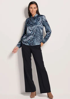Hemdbluse mit Unikat-Druck