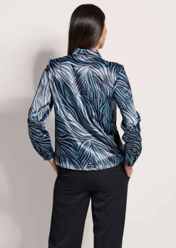 Hemdbluse mit Unikat-Druck