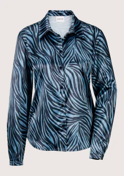 Hemdbluse mit Unikat-Druck