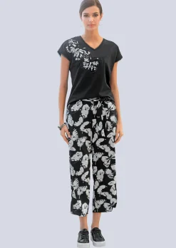 Hose mit exklusivem Alba Moda Druck