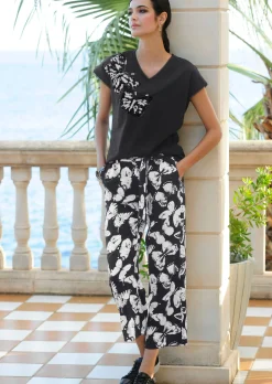 Hose mit exklusivem Alba Moda Druck