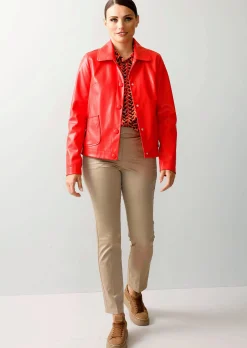 Jacke aus Lederimitat