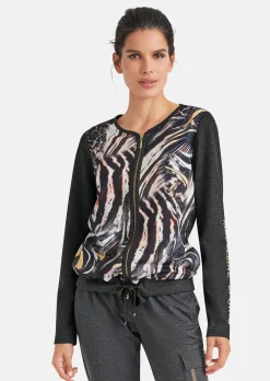 Jacke mit abstraktem Animalprint