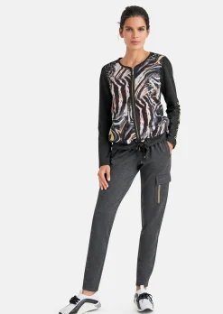 Jacke mit abstraktem Animalprint