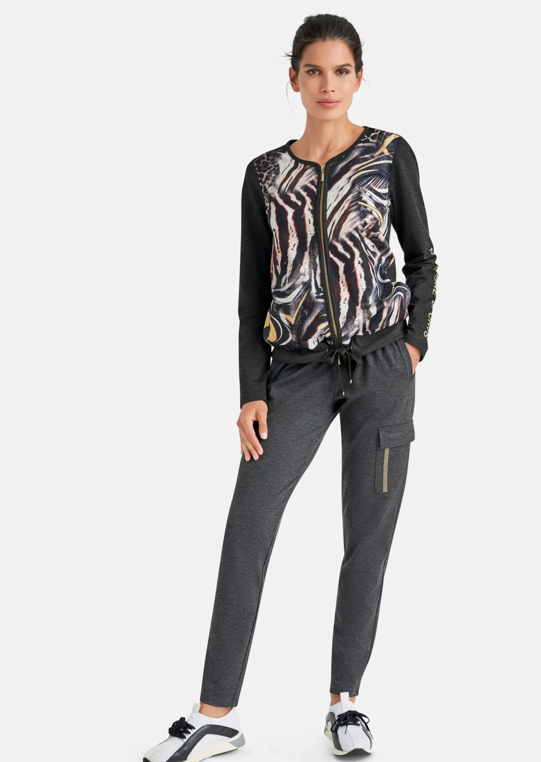 Jacke mit abstraktem Animalprint