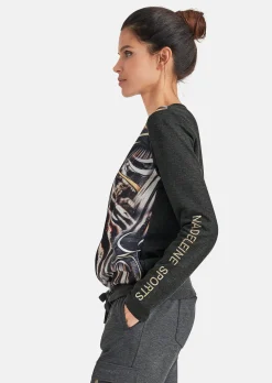 Jacke mit abstraktem Animalprint