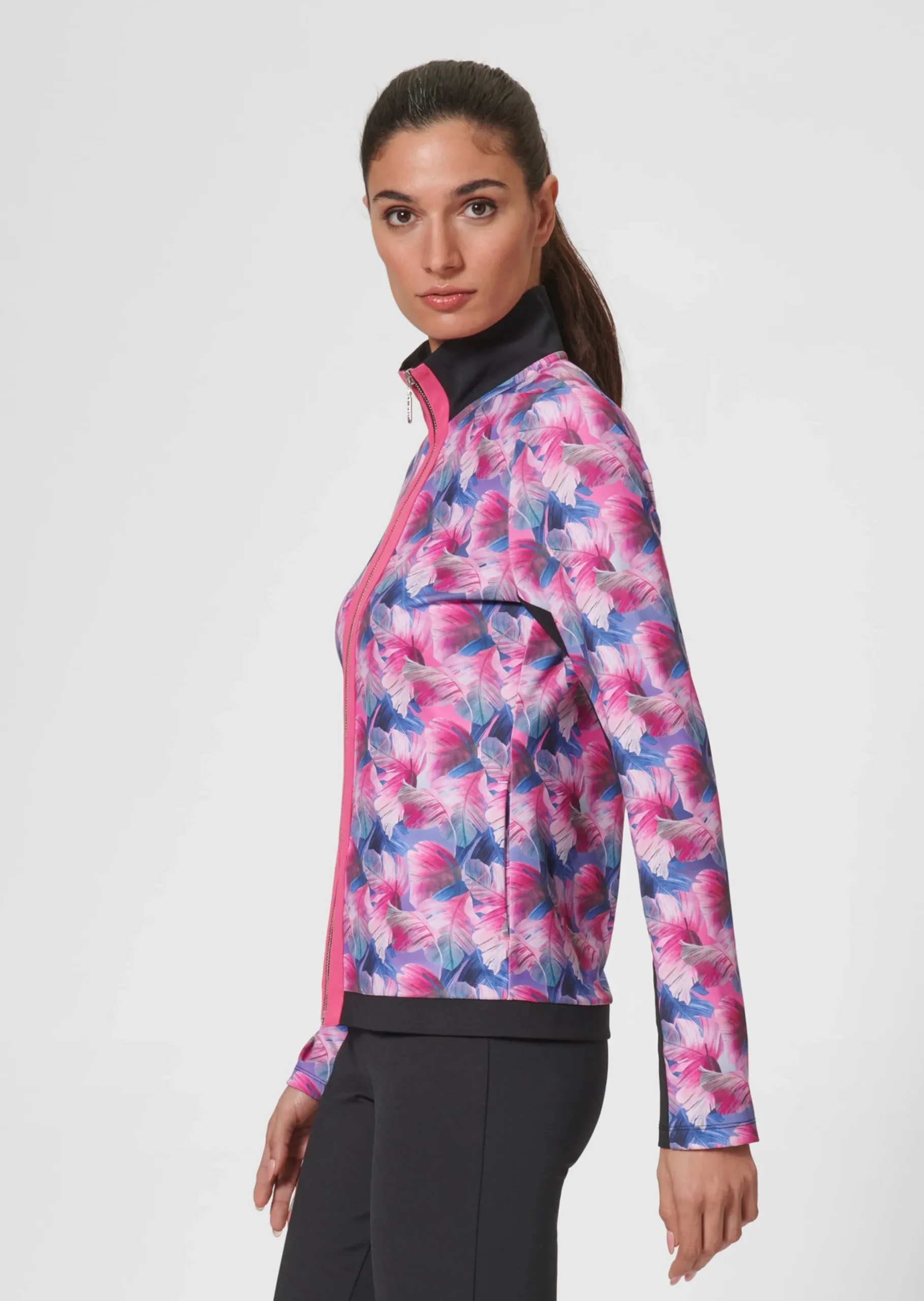 Jacke mit Blätterprint