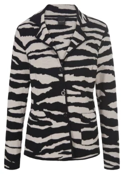 Jacquardblazer im Zebra-Dessin