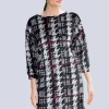 Jerseykleid mit Hahnentrittdessin