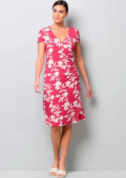 Jerseykleid mit Raffung