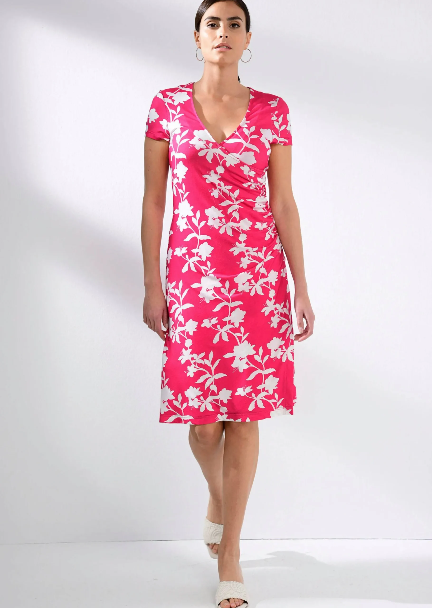 Jerseykleid mit Raffung