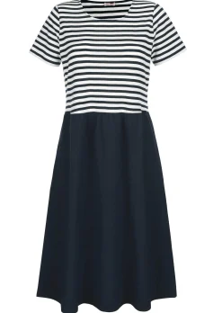 Jerseykleid mit Streifen