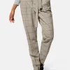 Karo-Bundfaltenhose mit Bindegürtel
