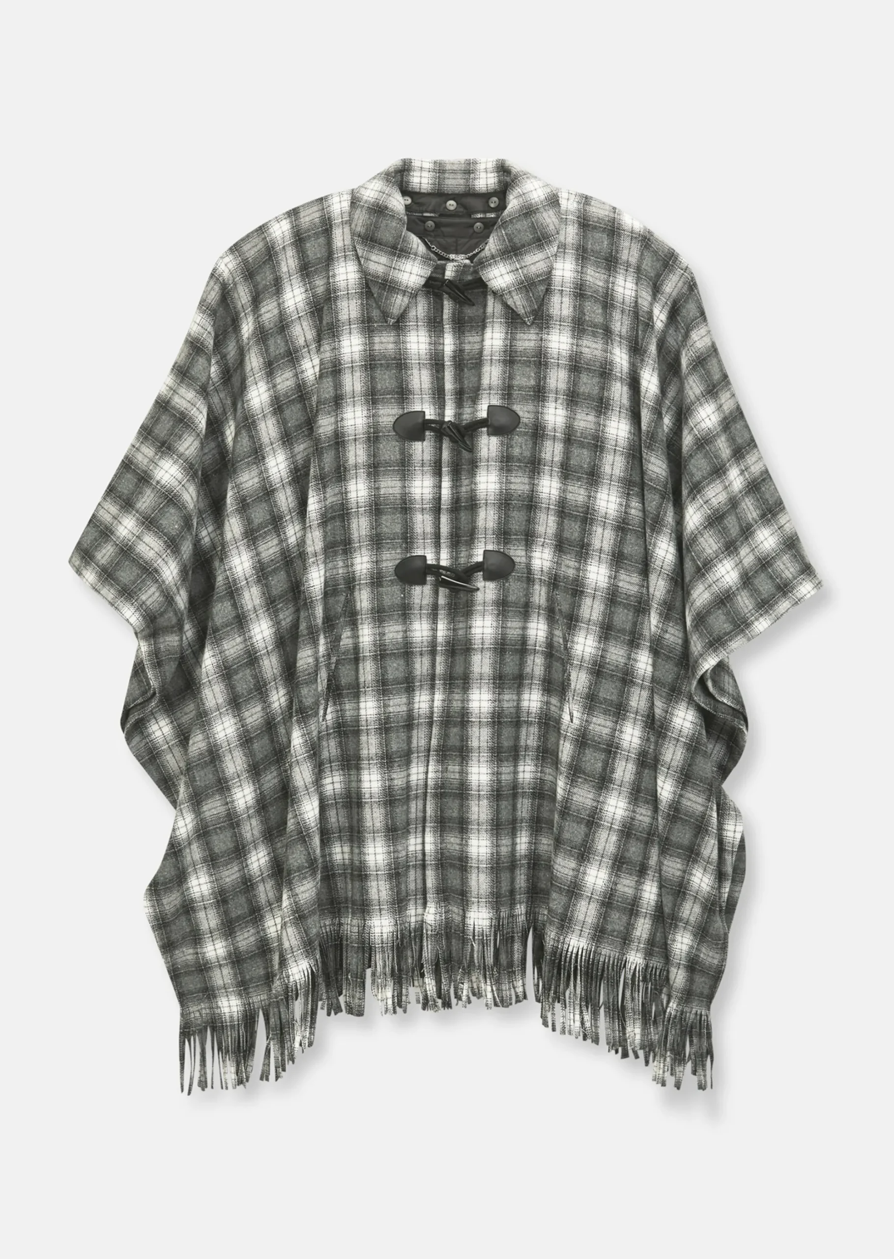 Karo-Cape mit Innenweste