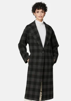 Karomantel in lässiger Oversized-Form