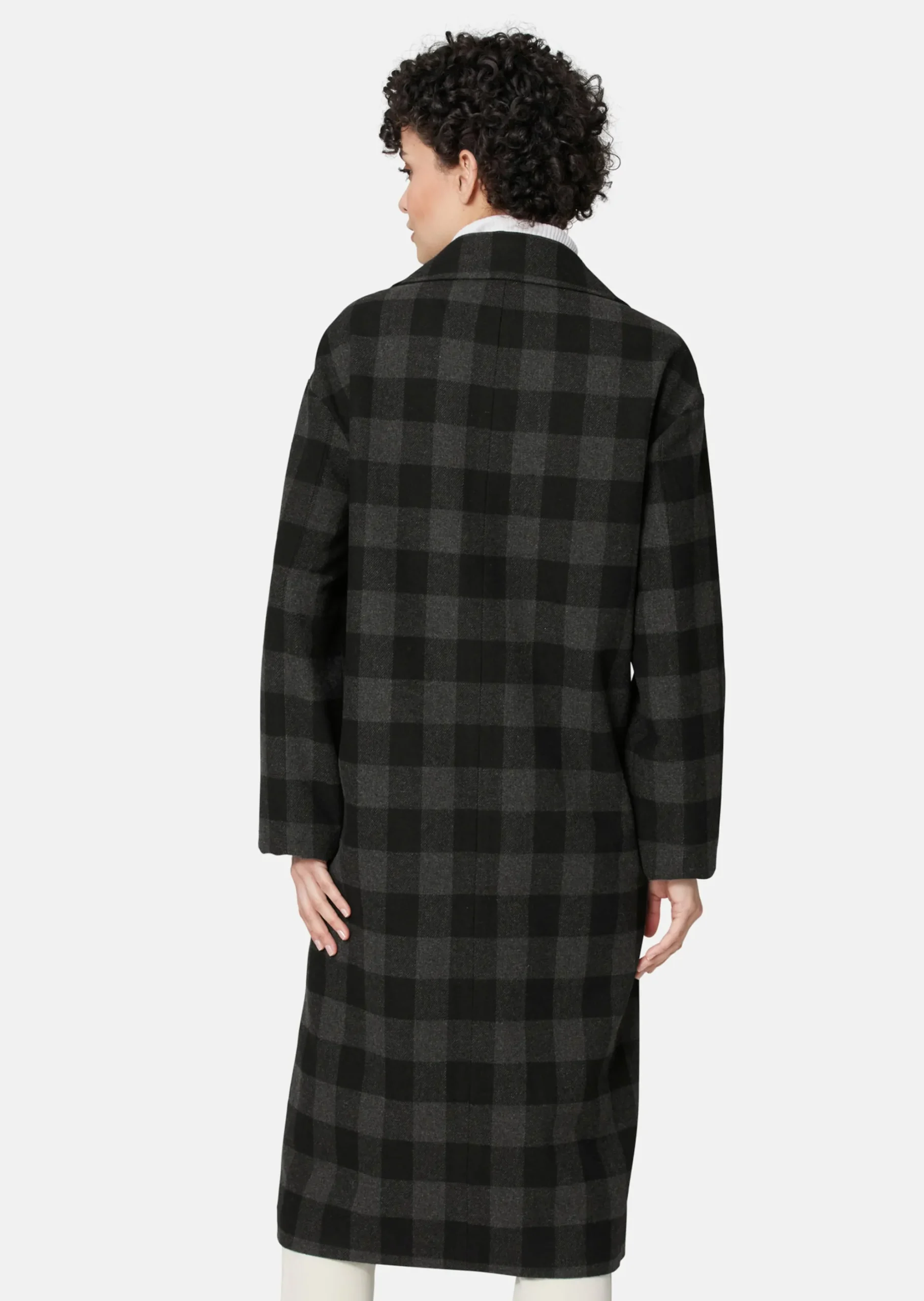 Karomantel in lässiger Oversized-Form