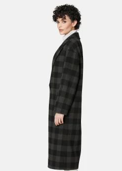 Karomantel in lässiger Oversized-Form