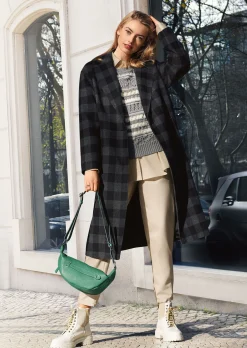 Karomantel in lässiger Oversized-Form