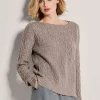 Kaschmir-Pullover mit U-Boot-Ausschnitt