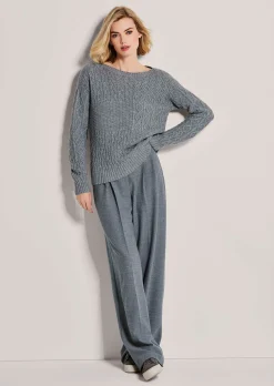 Kaschmir-Pullover mit U-Boot-Ausschnitt