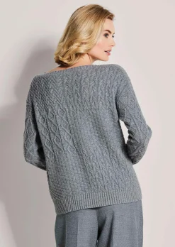 Kaschmir-Pullover mit U-Boot-Ausschnitt