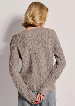 Kaschmir-Pullover mit U-Boot-Ausschnitt