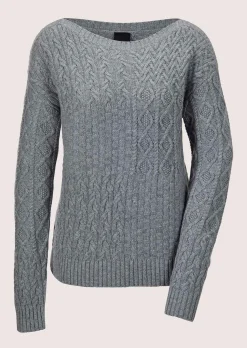 Kaschmir-Pullover mit U-Boot-Ausschnitt