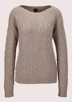 Kaschmir-Pullover mit U-Boot-Ausschnitt