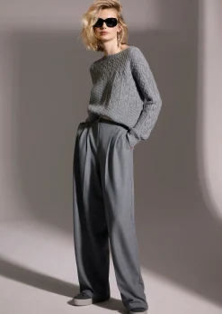 Kaschmir-Pullover mit U-Boot-Ausschnitt