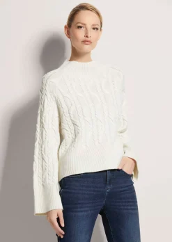 Kaschmir-Pullover mit Zopfmuster