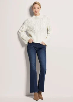 Kaschmir-Pullover mit Zopfmuster