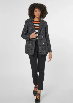 Klassischer Blazer mit silberfarbenen Knöpfen